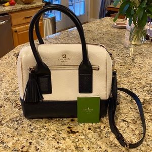 Kate Spade blue & white leather bag